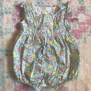 Baby Gap Floral Bubble romper